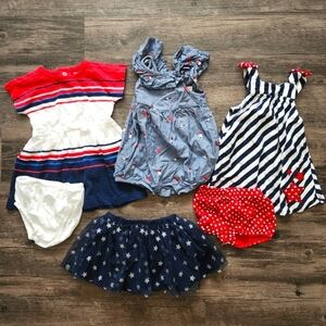 6 To 9 Month Patriotic Outfit Bundle